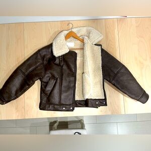 NWOT OAK + FORT SHERPA BOMBER COAT